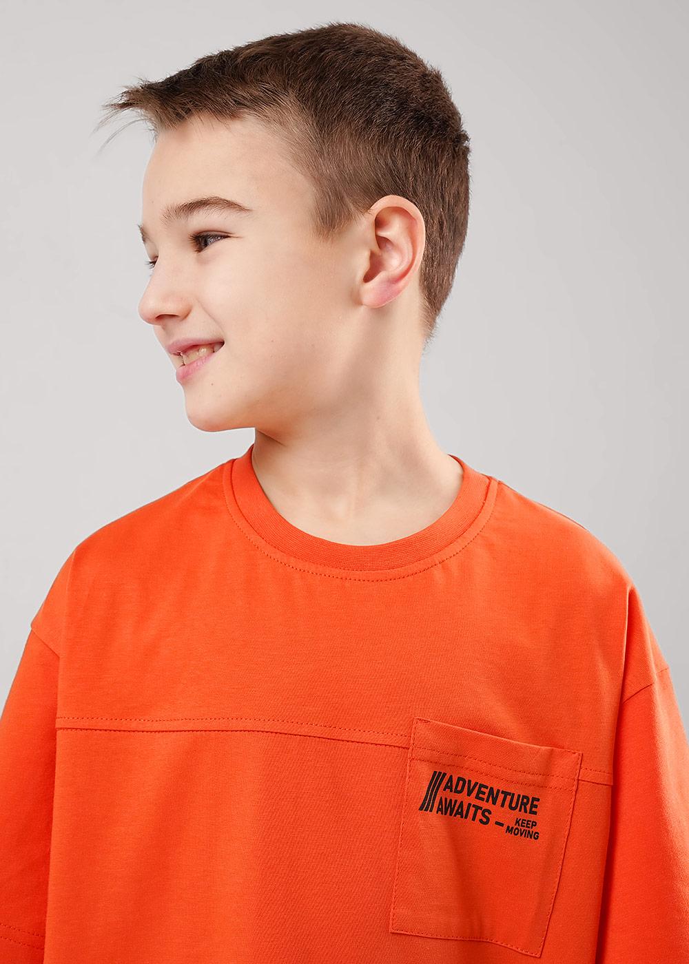 CLE 867326/12кд_п Футболка детская для мальчика 867326/12кд_п т.оранжевый