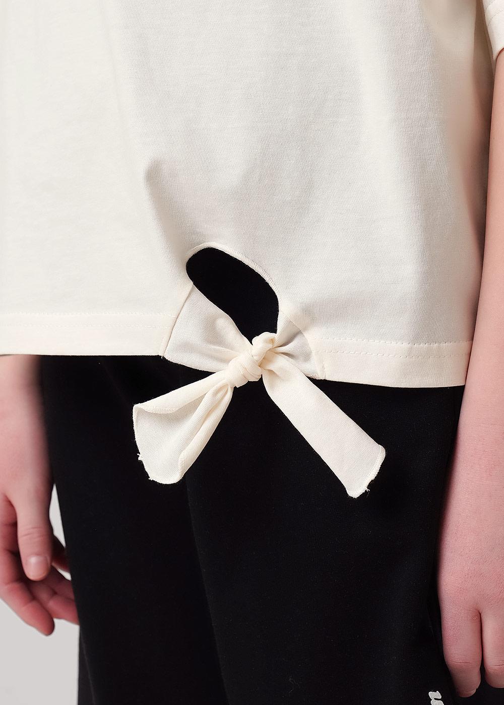 CLE 867353/13кд_п Футболка детская для девочки 867353/13кд_п молочный