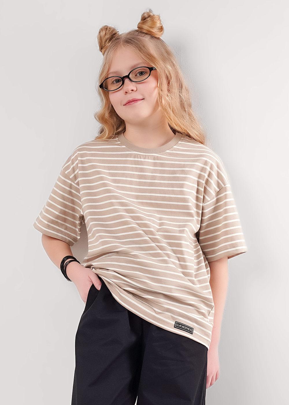 CLE 867271кдн Футболка детская 867271кдн бежевый/молочный