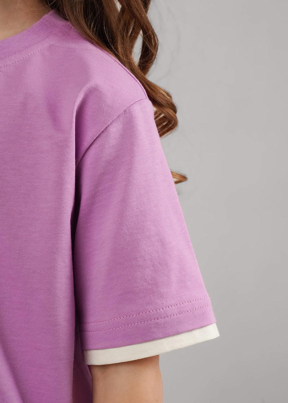 CLE 867355/13кд_п Футболка детская для девочки 867355/13кд_п св.фиолетовый