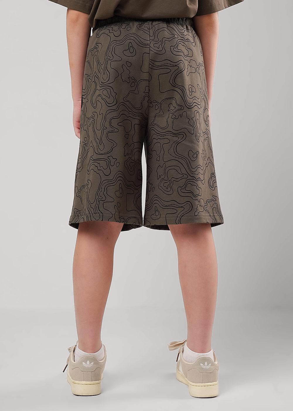 CLE 867328/12ан Шорты детские для мальчика 867328/12ан т.хаки/чёрный