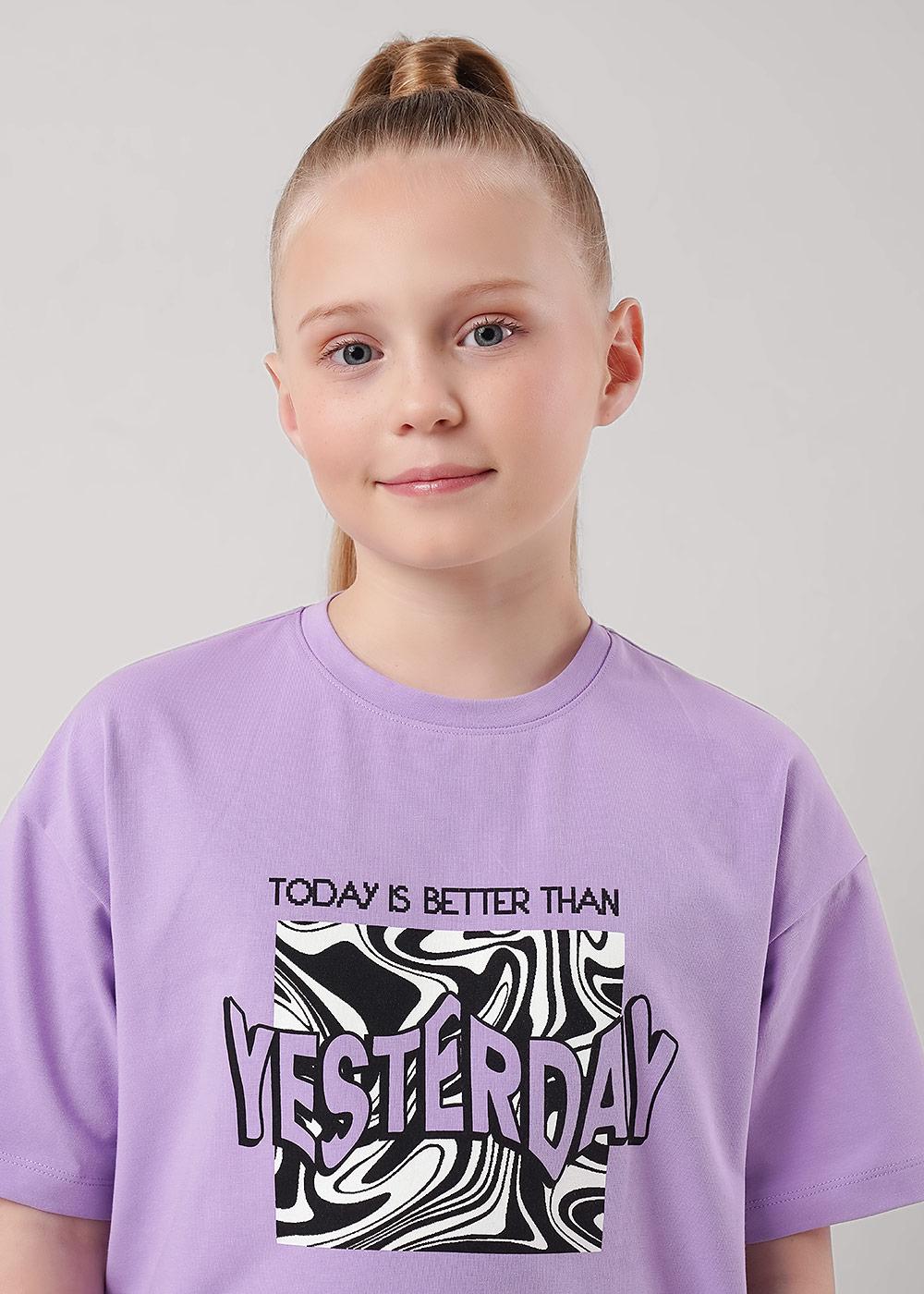 CLE 866899г_п2 Футболка детская 866899г_п2 св.фиолетовый