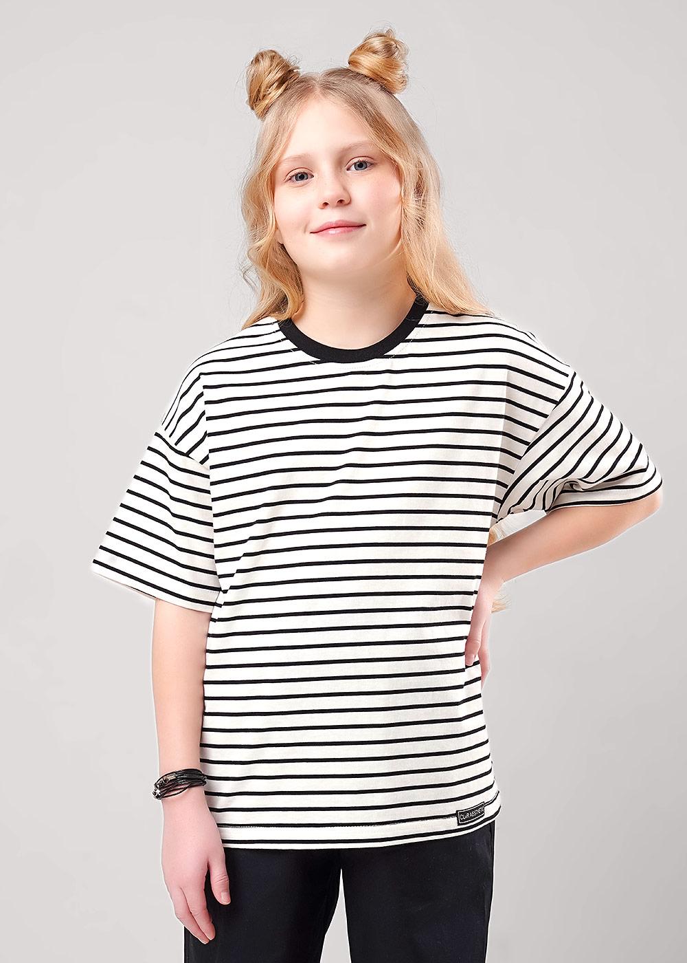 CLE 867271кдн Футболка детская 867271кдн молочный/чёрный