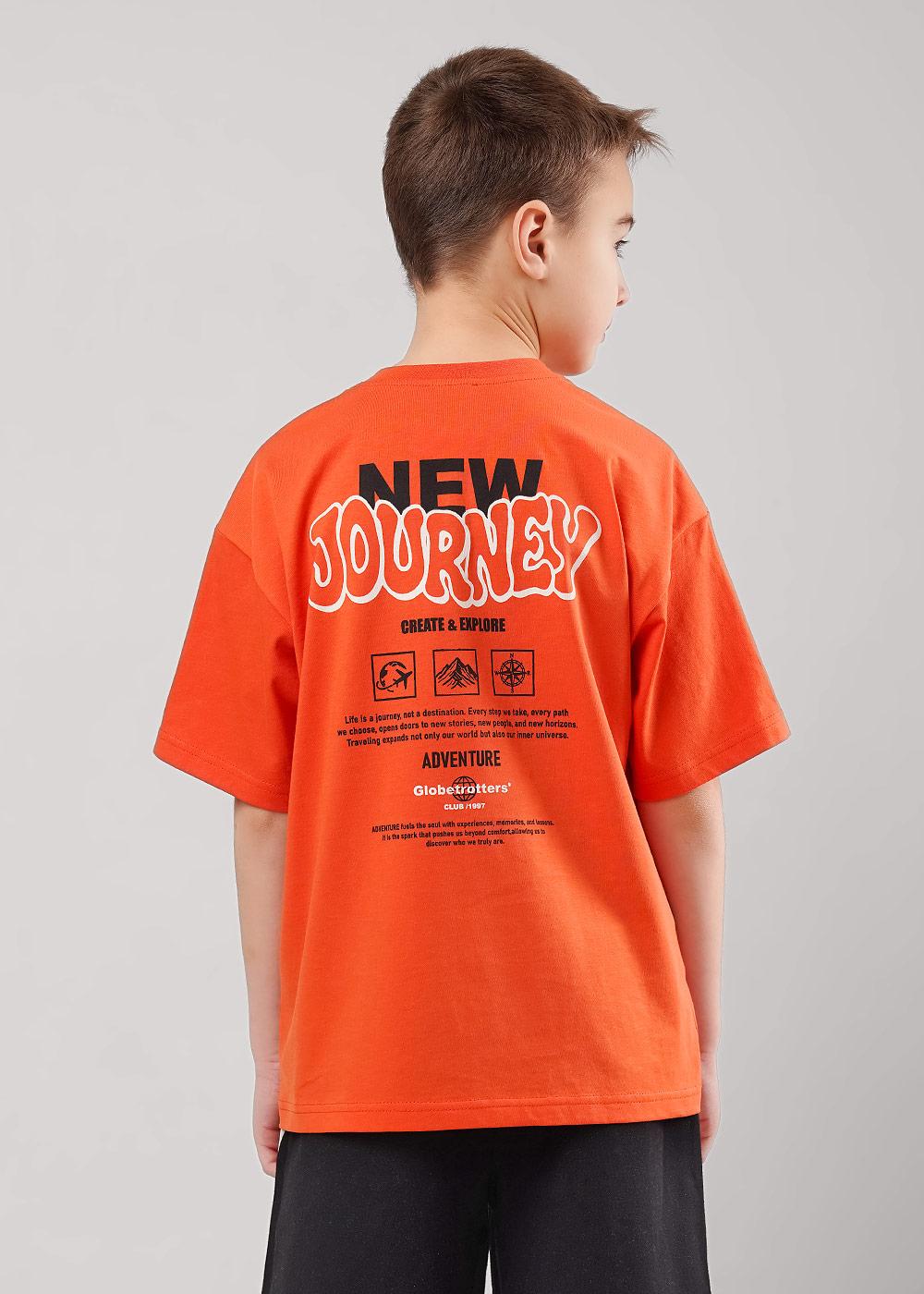 CLE 867326/12кд_п Футболка детская для мальчика 867326/12кд_п т.оранжевый