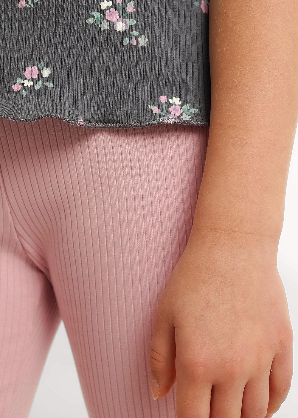 CLE 867269шлн Футболка детская для девочки 867269шлн т.серый/св.зелёный