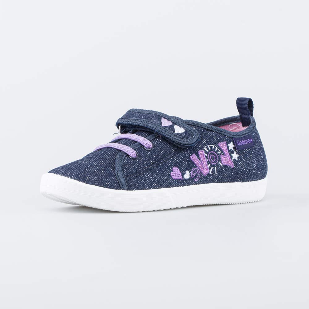 синий полуботинки дошкольно-школьные Текстиль