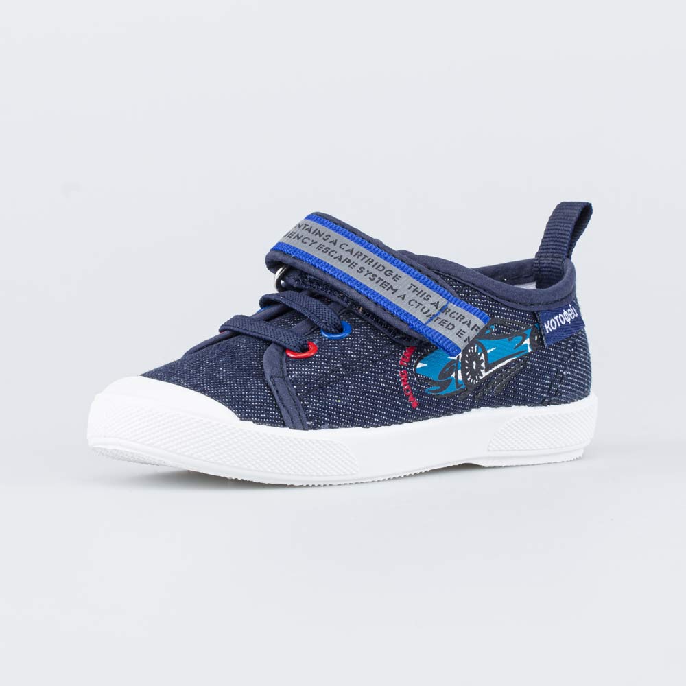 синий полуботинки дошкольно-школьные Текстиль