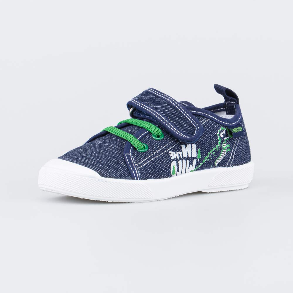 синий полуботинки дошкольно-школьные Текстиль