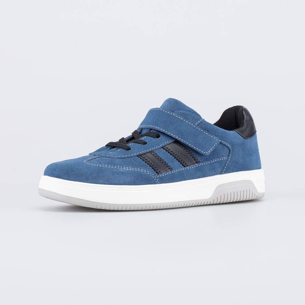 синий полуботинки школьная Нат. кожа