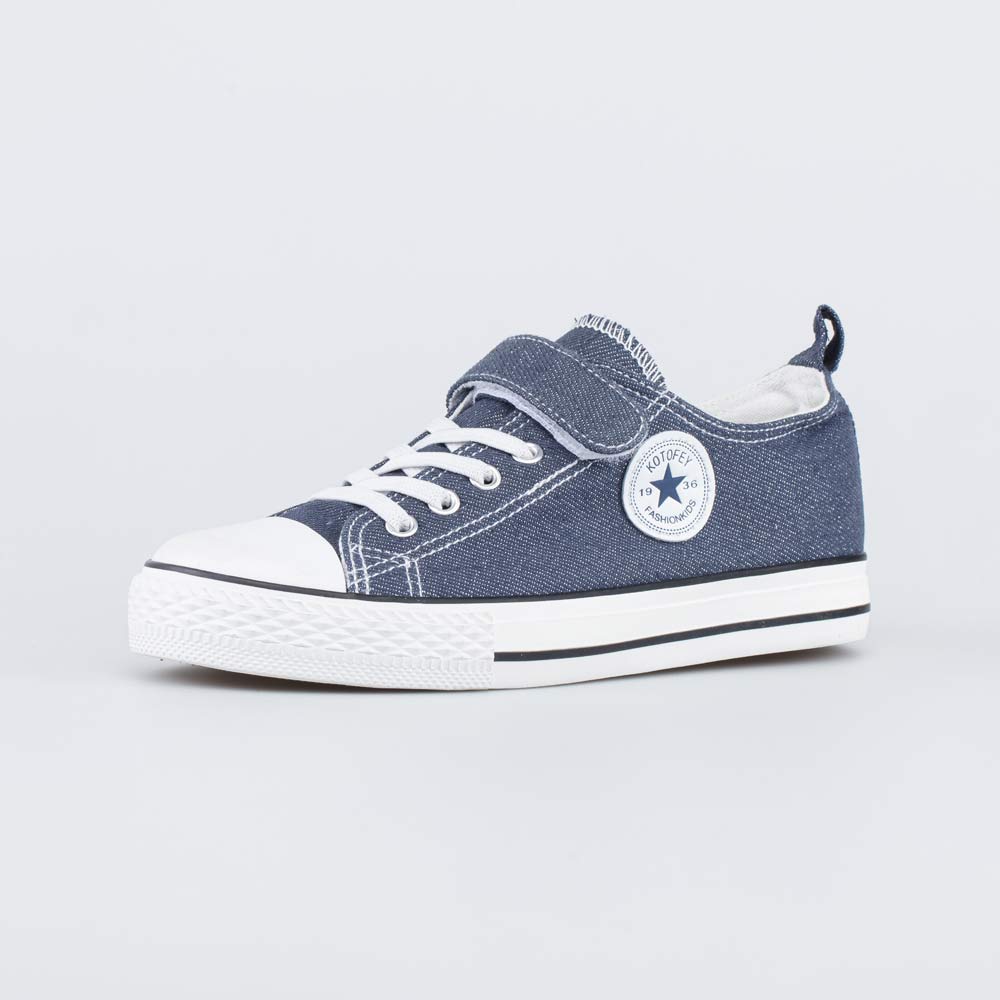 синий полуботинки дошкольно-школьные Текстиль