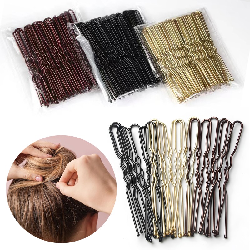 Шпильки для волос 50 штук 6 см. Цвет на выбор