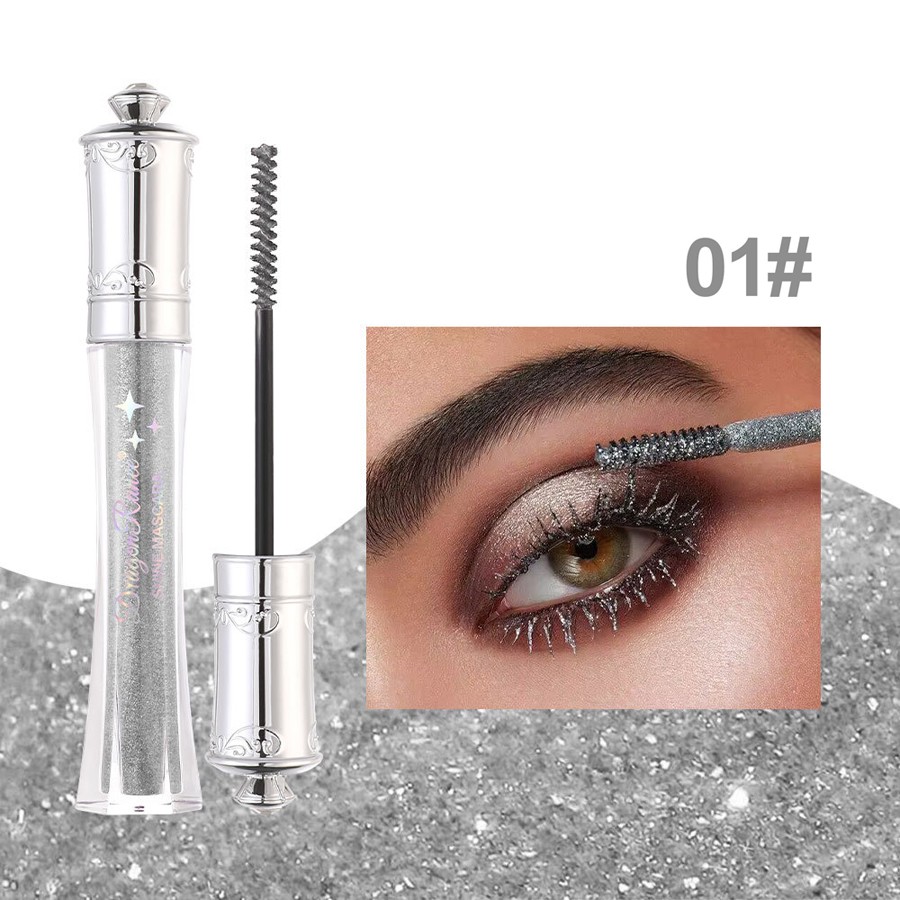 Тушь для ресниц с блестками Dragon Ranee, Цвет 01 Серебро