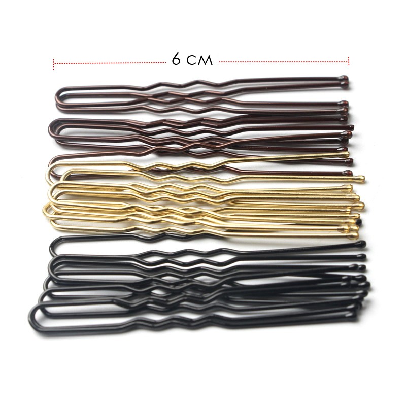 Шпильки для волос 50 штук 6 см. Цвет на выбор