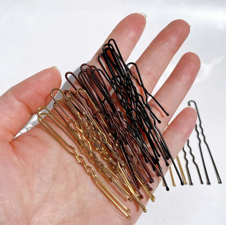 Шпильки для волос 50 штук 6 см. Цвет на выбор