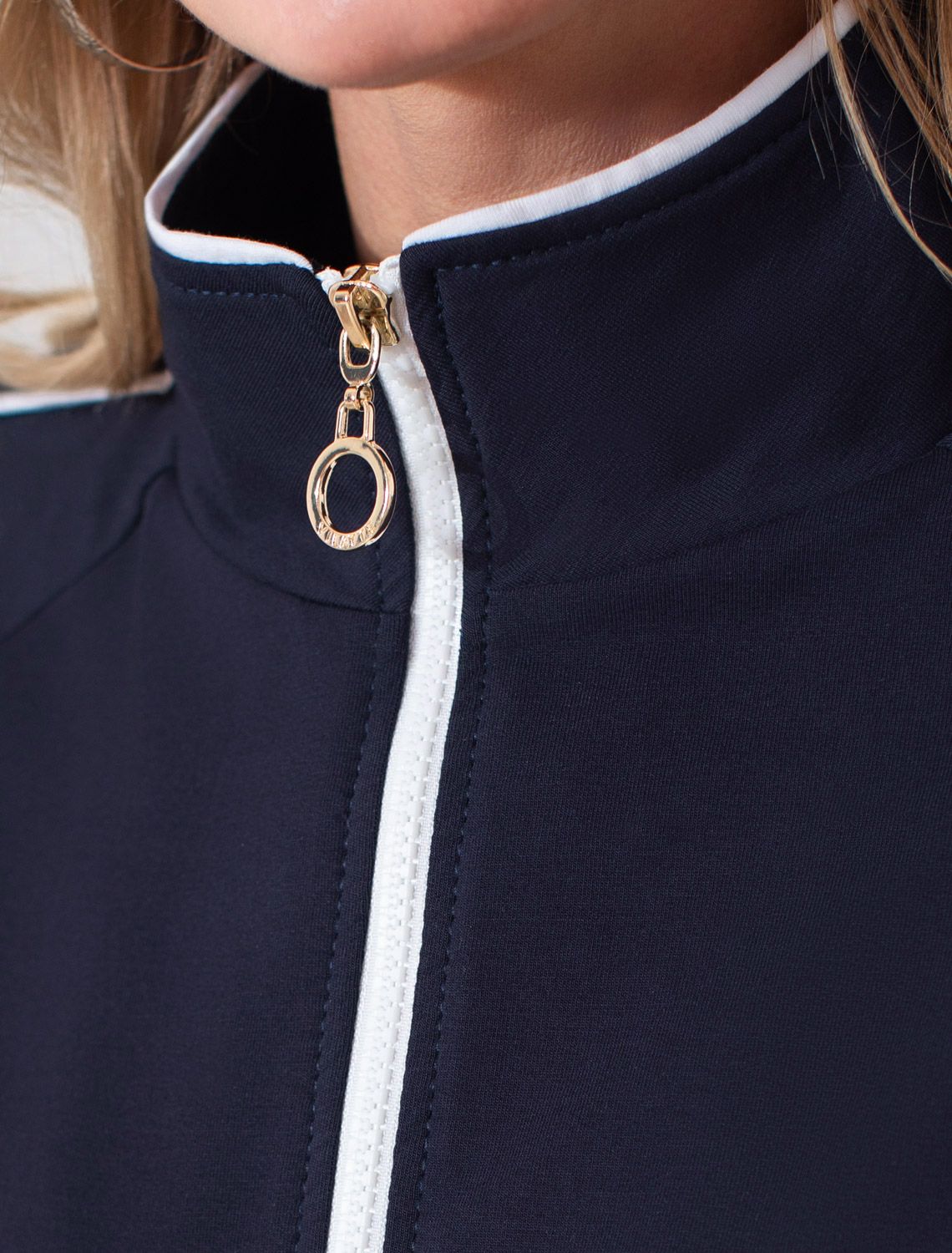 Свободный бомбер с лампасами на молнии из петельчатого футера двухнитки с эластаном