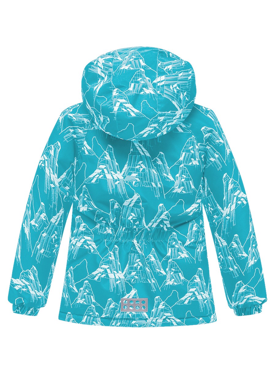 Курка горнолыжная для девочки УЦЕНКА бирюзового цвета 0729Br