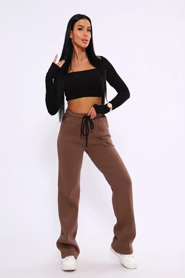 Брюки женские 19132 коричневый