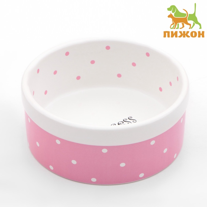 Миска Princess, 400 мл, 13×5.5 см, керамика, розовая