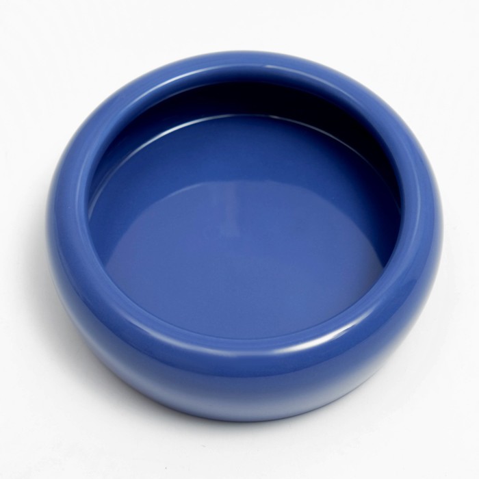 Миска, 100 мл, 10×3.2 см, керамика, синяя