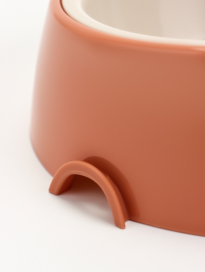 Лего-миска для животных с наклоном «Фокси» 300 мл, цвет кирпичный