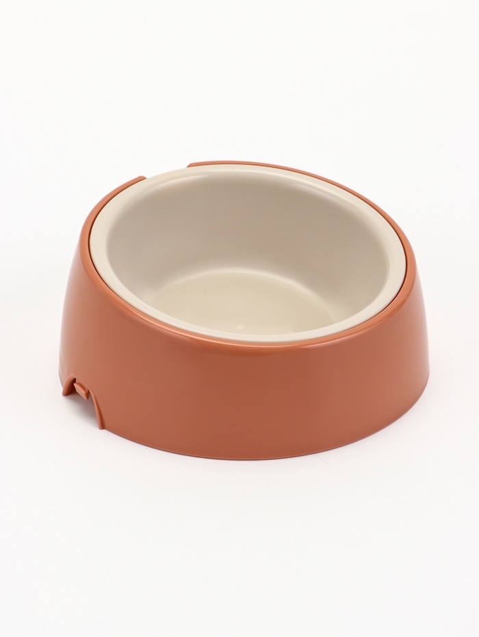 Лего-миска для животных с наклоном «Фокси» 300 мл, цвет кирпичный