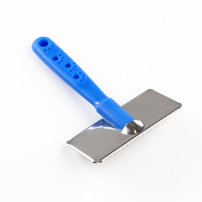 Пуходёрка «Лапки» средняя, 9×12 см, с каплями, синяя