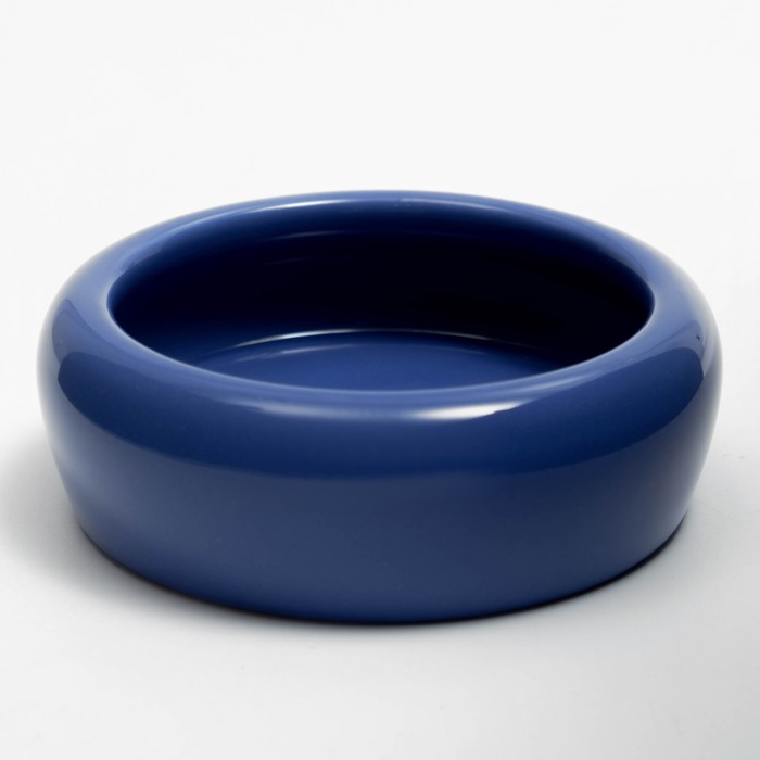 Миска, 100 мл, 10×3.2 см, керамика, синяя