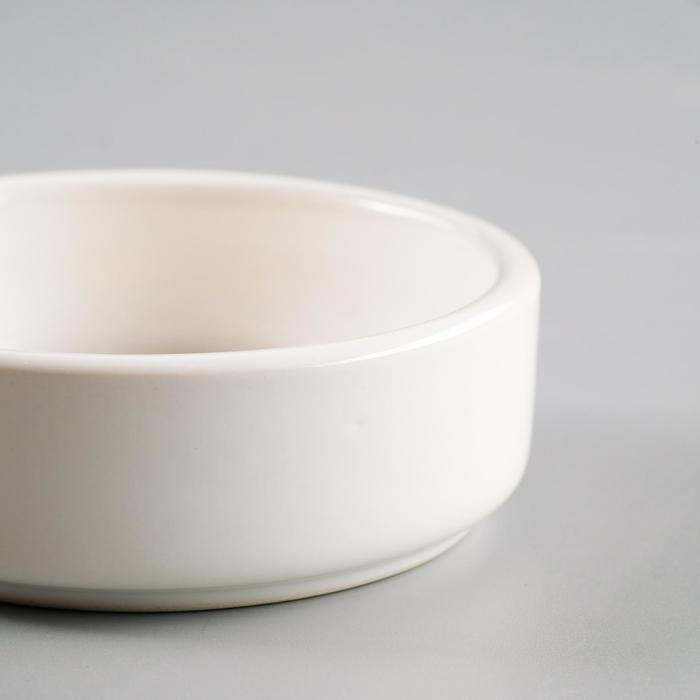 Миска для грызунов «Сытая мордочка», 80 мл 8.5×3 см, керамика, белая