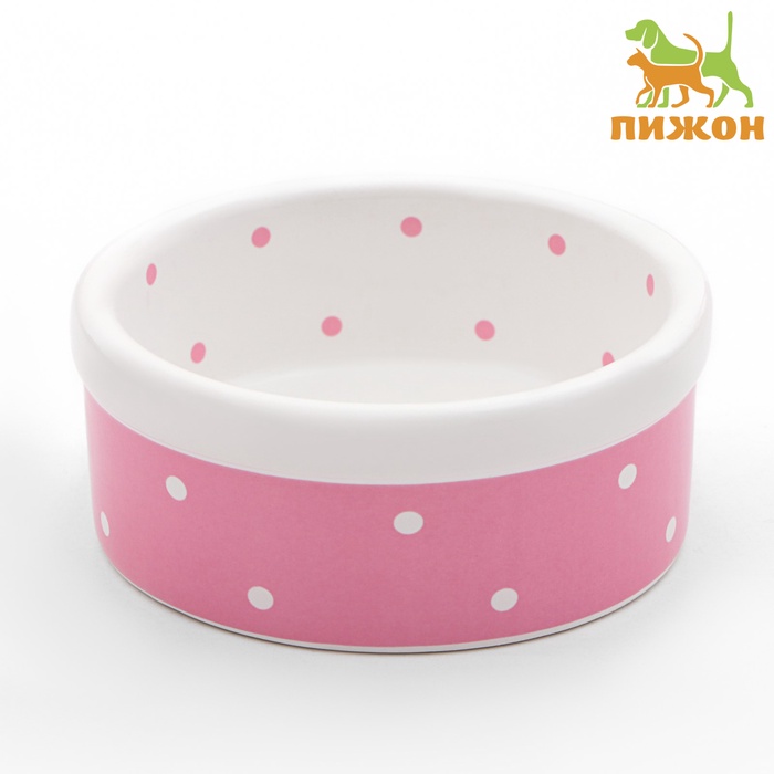 Миска Princess, 100 мл, малая, 8.5×3.5 см, керамика, розовая