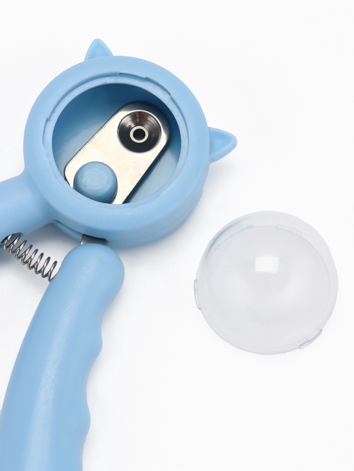 Когтерез «Пижон» Premium, с полусферой для сбора когтей и пилочкой, голубой