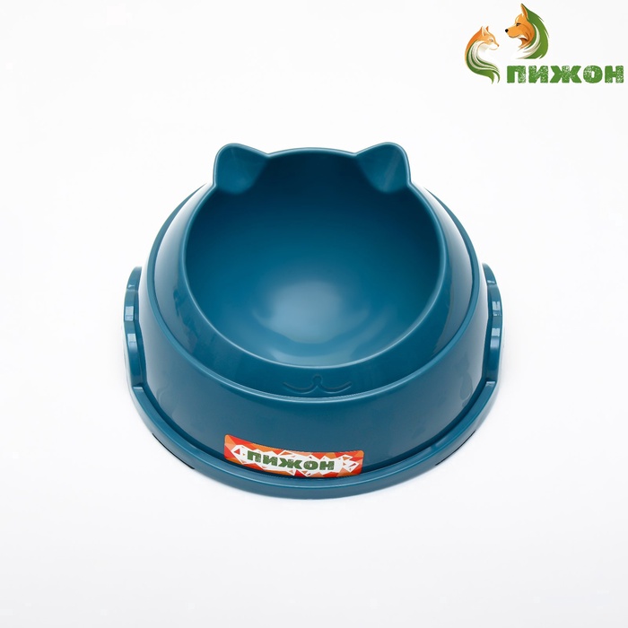 Миска, 300 мл, 14×8 см, пластик, синяя