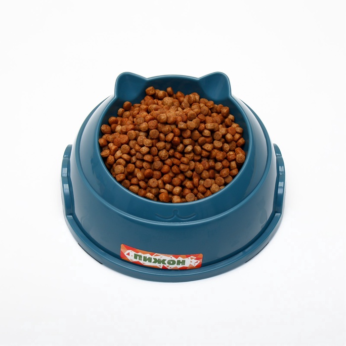 Миска, 300 мл, 14×8 см, пластик, синяя