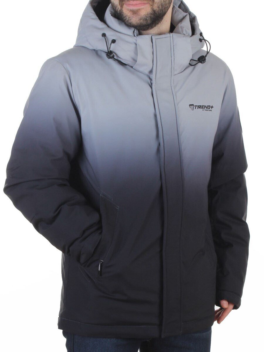 D6171 GRAY/BLACK Куртка мужская зимняя (200 гр. био-пух)