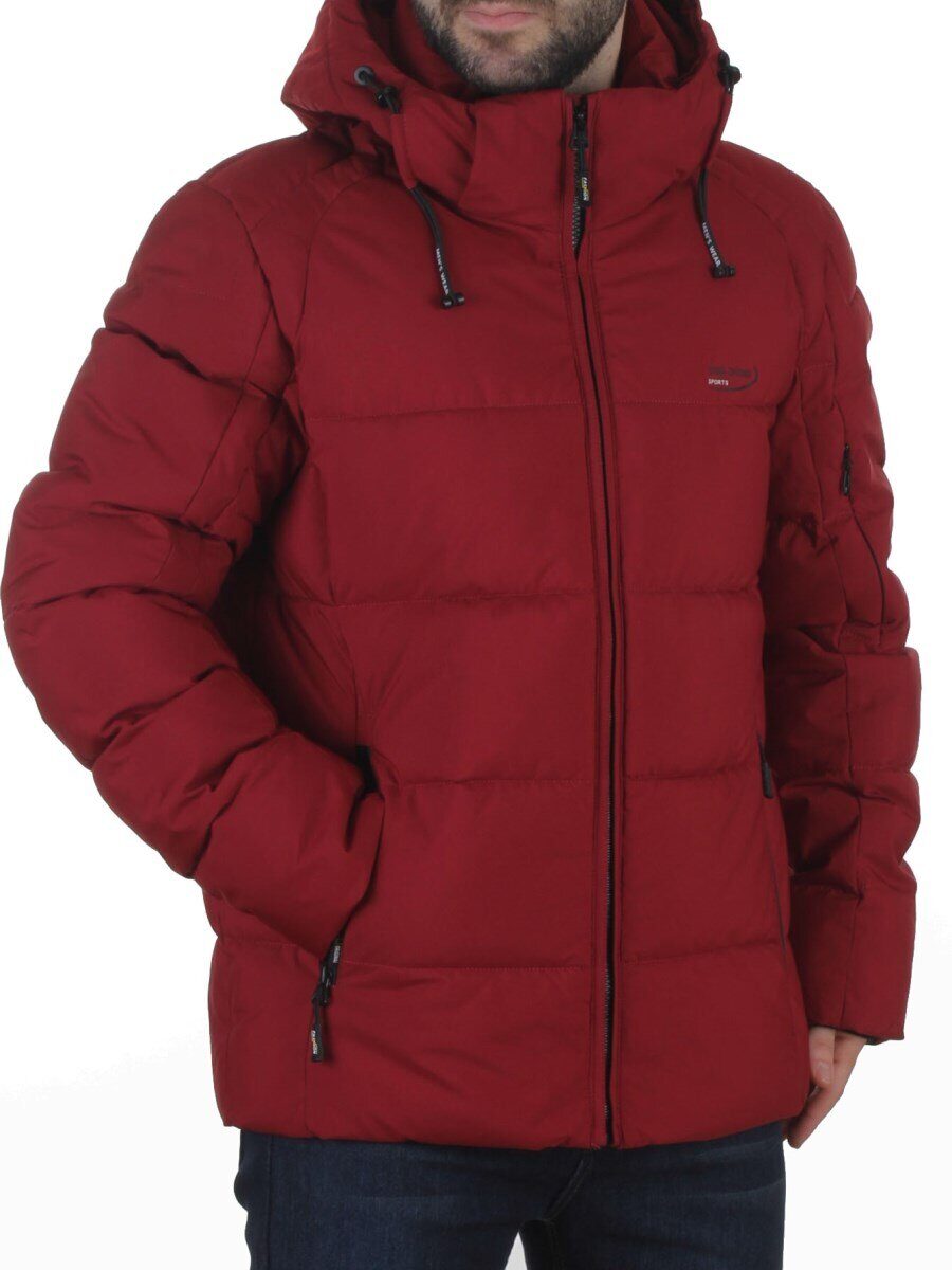 6483 BURGUNDY Куртка зимняя мужская (200 гр. био-пух)