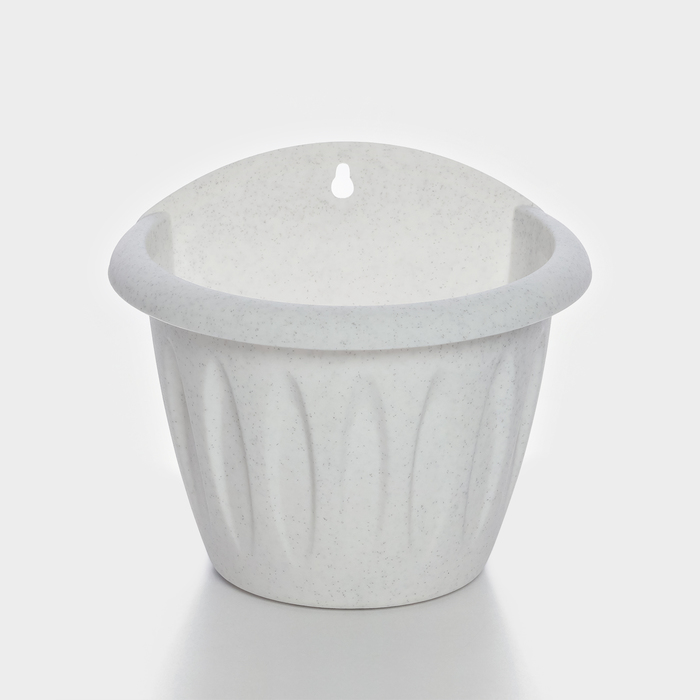 Кашпо настенное для цветов «Фелиция», 1 л, d=16 см, мраморное