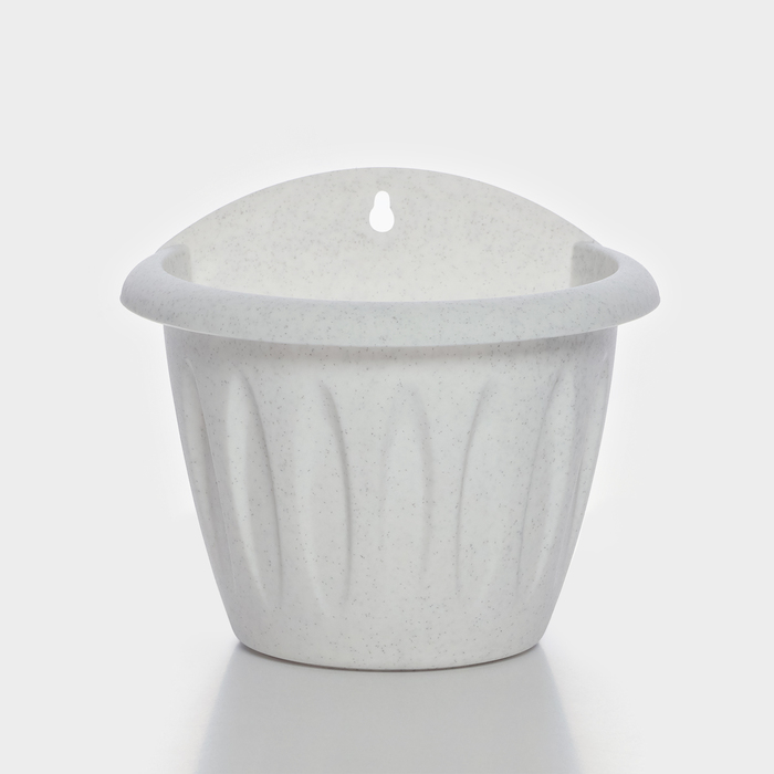 Кашпо настенное для цветов «Фелиция», 1 л, d=16 см, мраморное