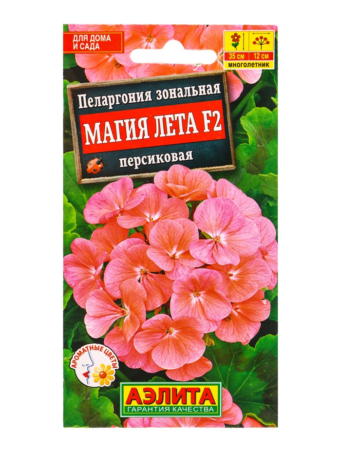 Семена цветов Пеларгония Магия лета F2 персиковая Мн, Ц/П,5 шт.