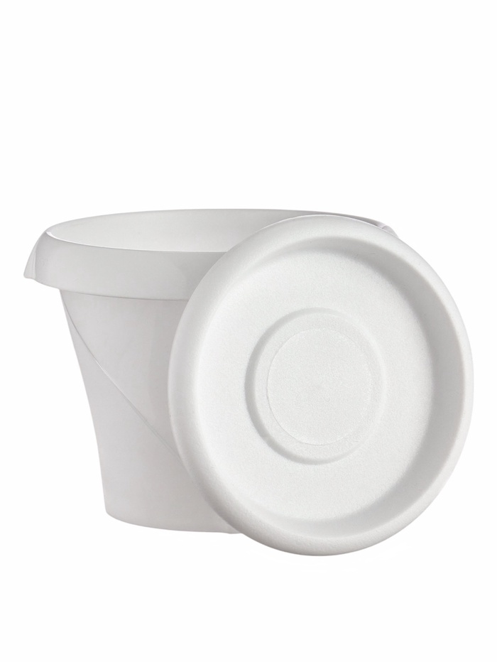 Горшок для цветов с поддоном Martika «Флориана», 300 мл, d=10.3 см, h=7.6 см, пластиковый, белый