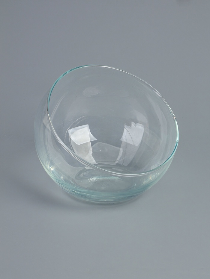 УЦЕНКА Ваза «Анабель» шаровая с косым резом d=12 см; h=9.5 см, 0.8 л прозрачная