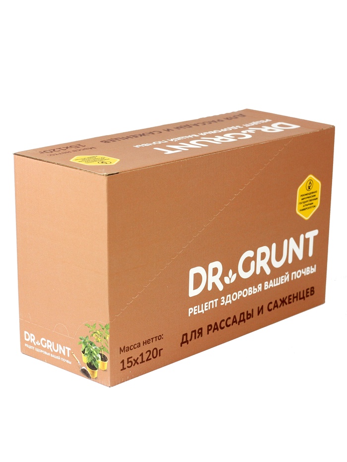 Удобрение минеральное для рассады и саженцев, Dr.Grunt, шоу-бокс, 15 саше