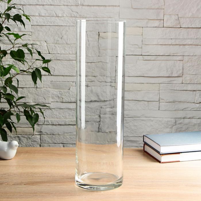 Ваза «Иберетта-400», 3.8 л, h=40 см, d=11.5 см, стекло, прозрачная