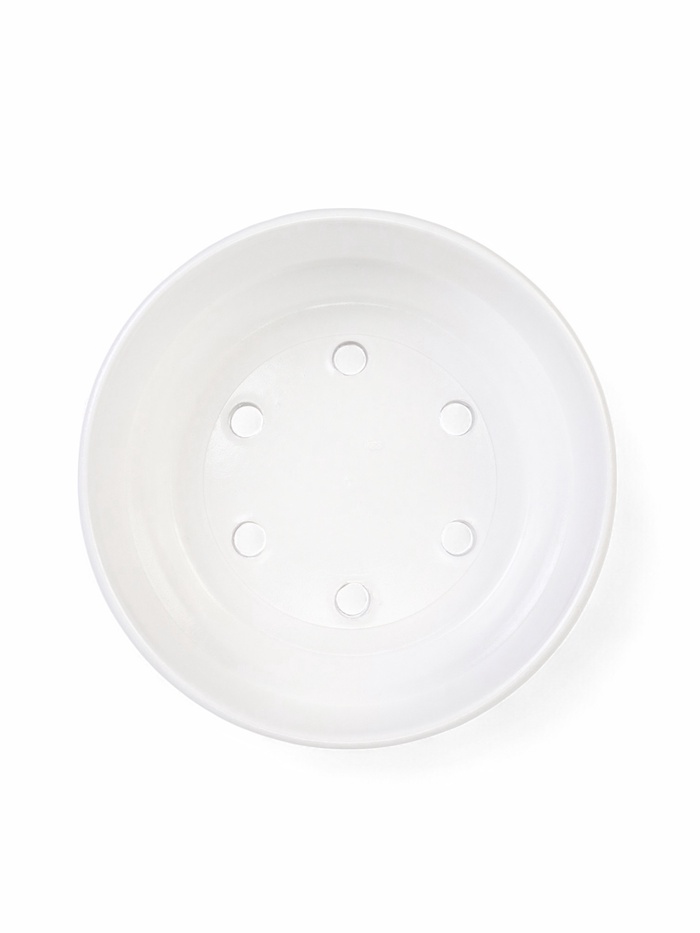 Горшок - бонсайница «Огма», для кактусов и суккулентов, 2 л, d=22 см, h=8 см, керамика, с поддоном, белый