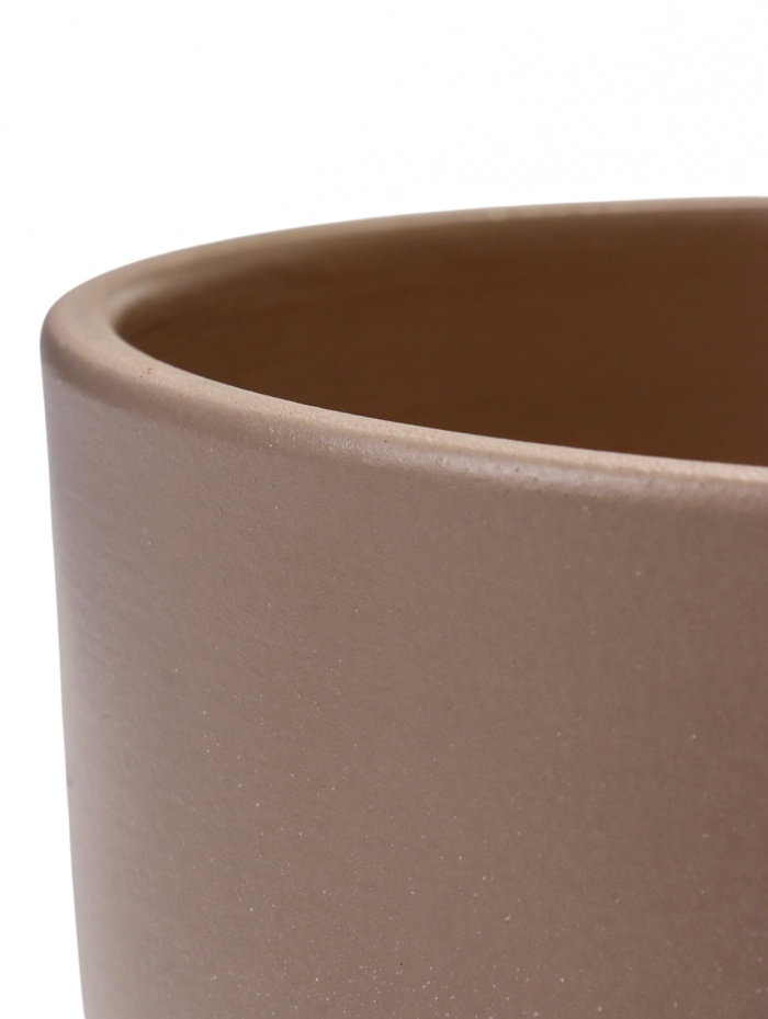 Горшок для цветов «Туман», 2.5 л, d=17.5 см, h=15.5 см, керамический, с поддоном, коричневый