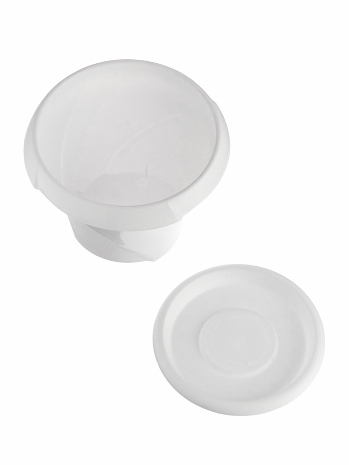 Горшок для цветов с поддоном Martika «Флориана», 300 мл, d=10.3 см, h=7.6 см, пластиковый, белый