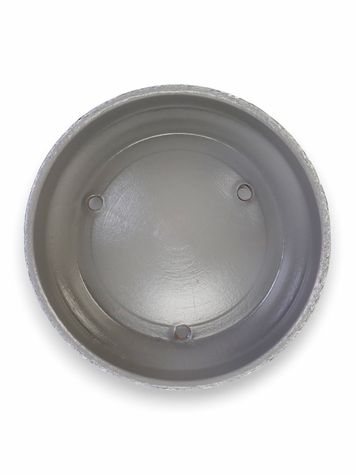 Горшок для цветов «Бонсай», для кактусов и суккулентов, 1 л, d=18 см, h=6 см, керамика, с поддоном, серый