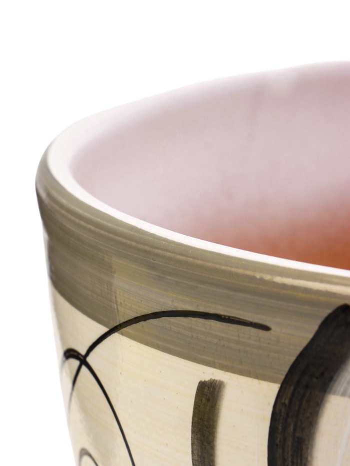 Горшок для цветов «Лотос», 8 л, d=30 см, h=23 см, с поддоном, керамика, белый