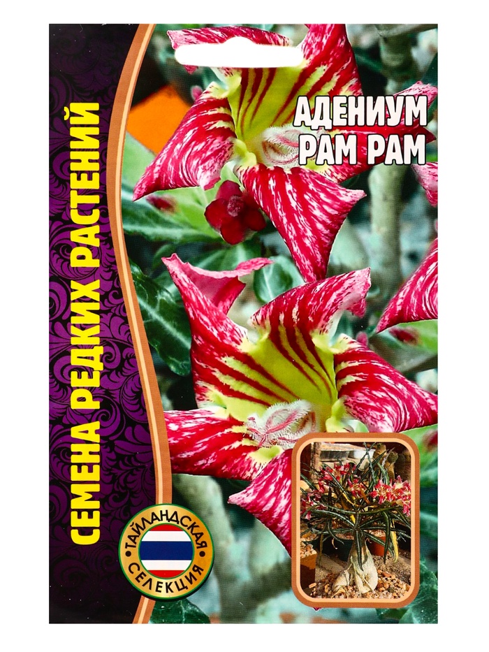 Семена цветов Адениум Pam Pam 3 шт. 12.29 г.