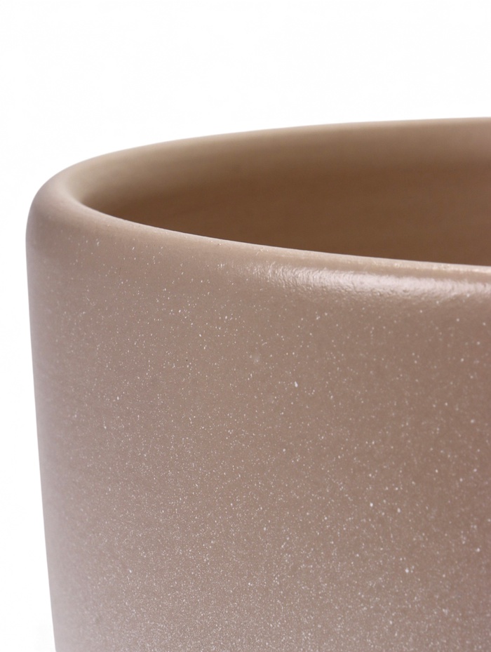 Горшок для цветов «Туман», 5 л, d=21.5 см, h=19.5 см, керамический, с поддоном, коричневый