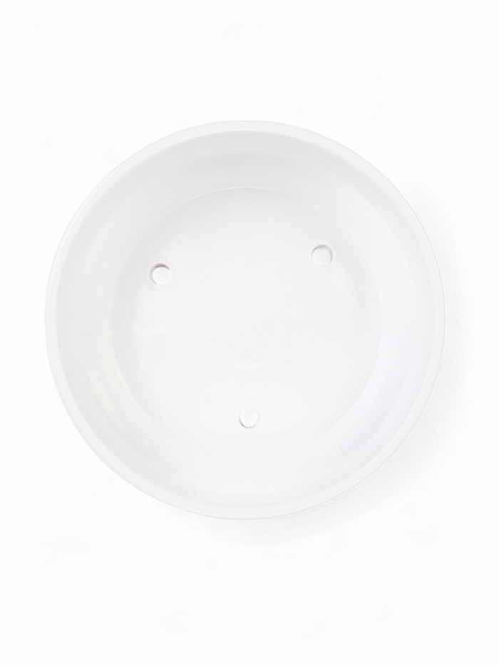 Горшок - бонсайница «Огма», для кактусов и суккулентов, 1.4 л, d=18 см, h=6.5 см, керамика, с поддоном, белый