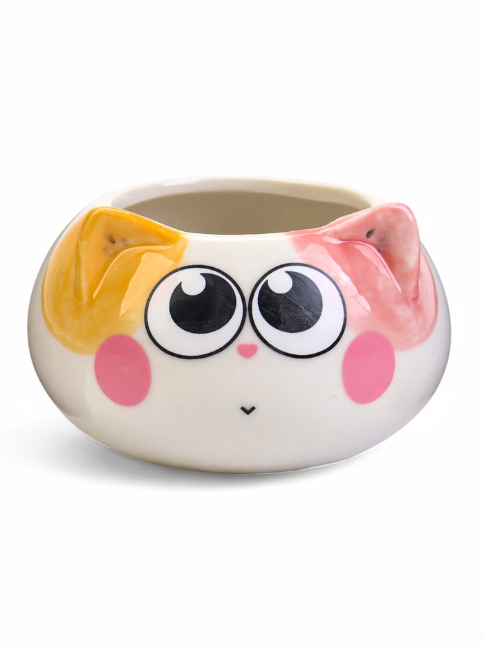 Декоративный горшок для цветов «Котёнок», 200 мл, 8.7×5.8×6 см, керамика, МИКС, Greengo